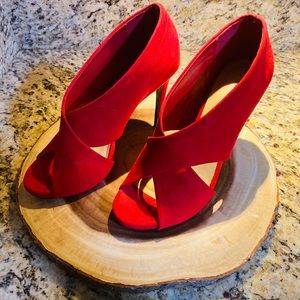 Chinese Laundry Red Suede Heels